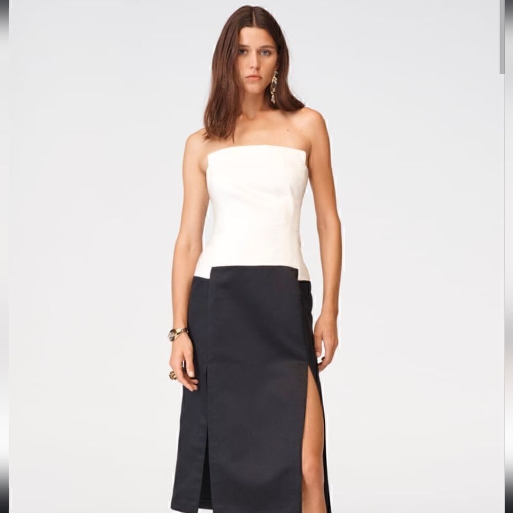 ZARA STUDIO CONTRAST CORSET STYLE DRESS LIMITED EDITION
